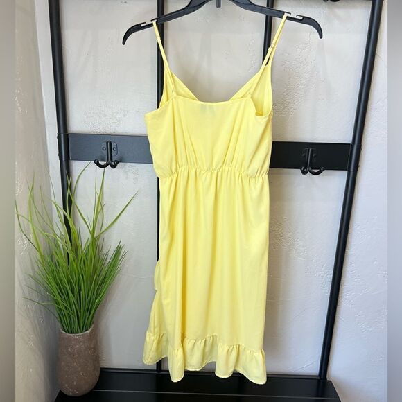 Vero Moda ruffled summer dress yellow size medium - Picture 9 of 16
